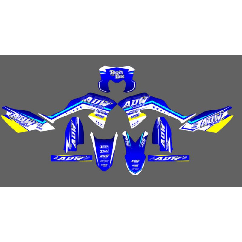 decal motor klx crf wr155 model original ADW