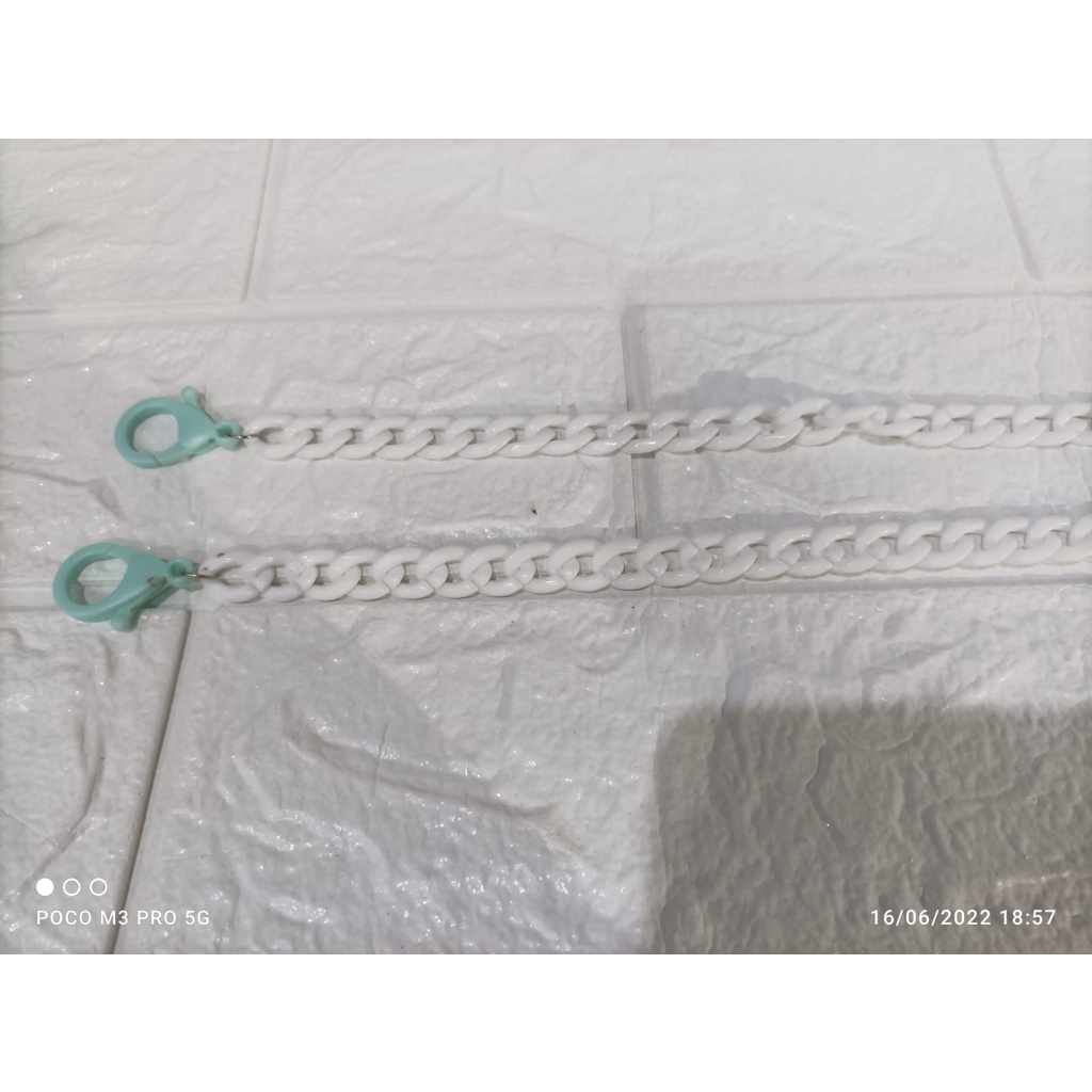 KALUNG RANTAI POLOS / TALI MASKER KOREA WARNA WARNI / STRAP LANYARD MASKER MURAH