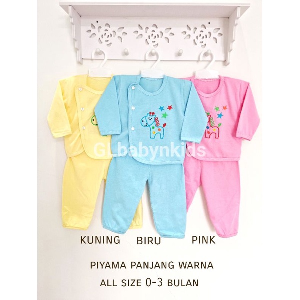 OBRAL! ECER SETELAN PIYAMA PANJANG/PENDEK/CP BAYI ALL SIZE 0-3BULAN BORDIR 100%KATUN