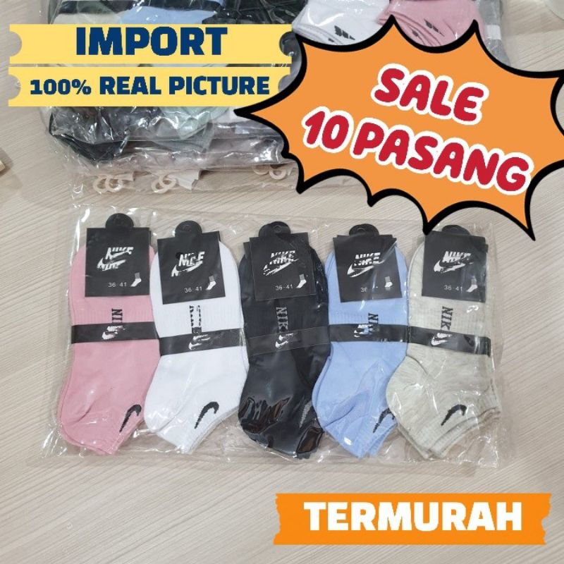 Kaos kaki sport wanita 08736 (10 Pasang)