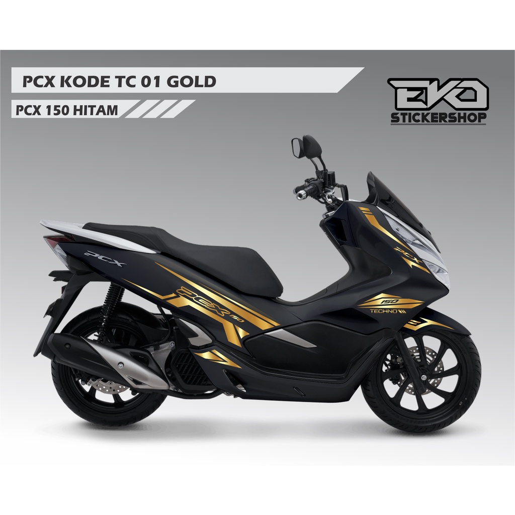 Sticker PCX 150 HITAM cutting stiker pcx gold