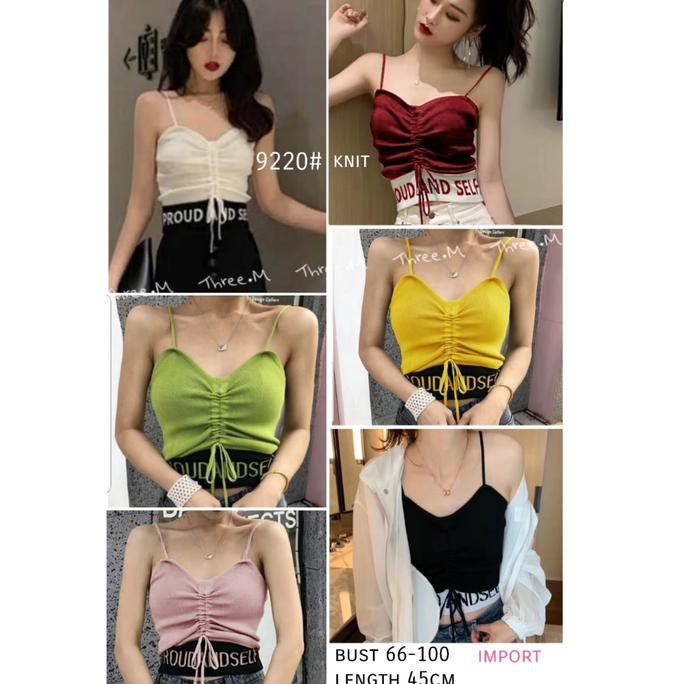 Ready Stok Atasan Wanita Knit Serut Motif ada tulisan ukuran Jumbo Import 9220 - Putih ON SALE