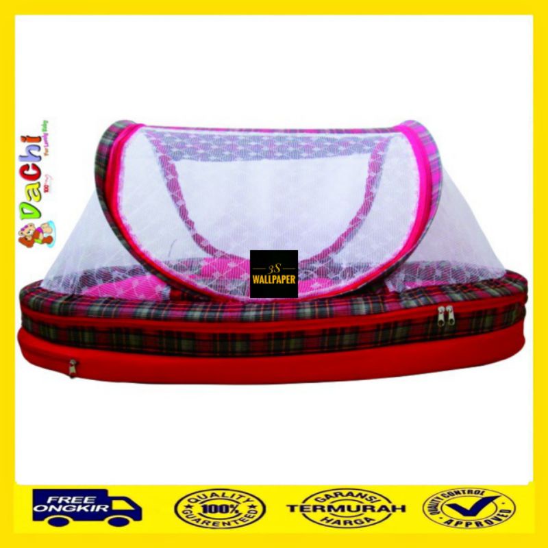 Kasur Bayi Kolam Oval Twill Merah Dachi Baby Product Kasur Bantal Bayi Kelambu Bayi
