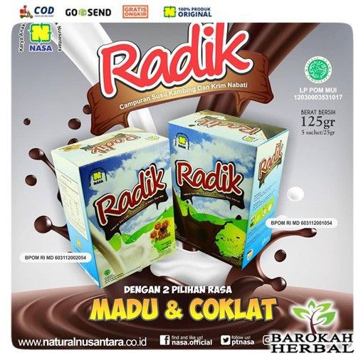 

COD - SUSU RADIK NASA RADIK madu & coklat RADIKMA RADIKCO