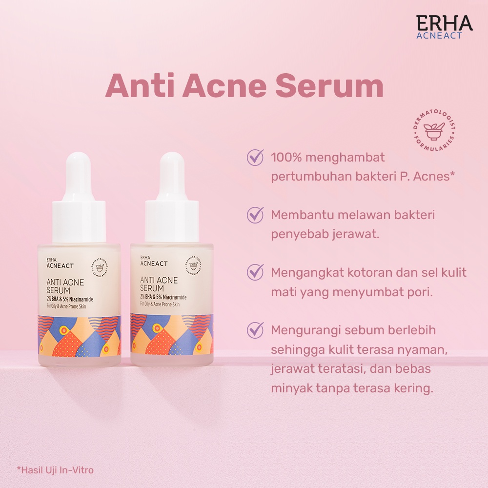 ERHA Acneact Anti Acne Serum 30ml - Serum Jerawat Untuk Kulit Beminyak-1