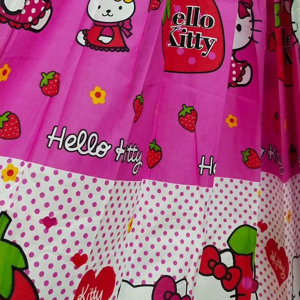 [HUSNA COLLECTION] GORDEN SMOKRING MOTIF HELLO KITTY PINK TERBARU