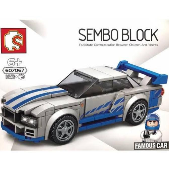 Mainan Lego Sembo Block Mobil Nissan Skyline Gtr - Sembo Block 607067