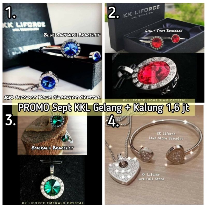 Gelang Bracelet KK | Souvenir Leslar | set Gelang+Kalung Kk Liforce |ORIGINAL |kk Indonesia | Promo
