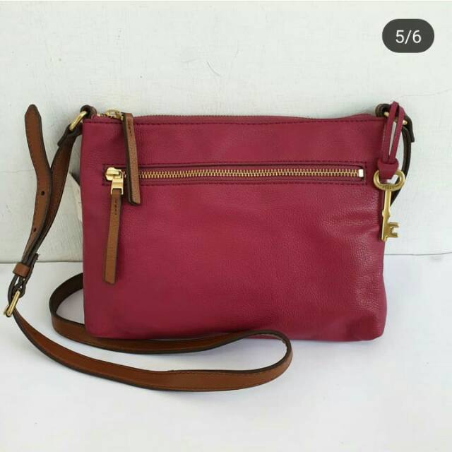 Tas fossil fiona raspberry bag