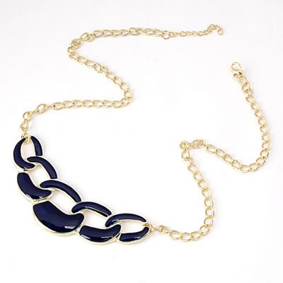 LRC Kalung Wanita  personality fashion lip pendant charm desin sweater chain