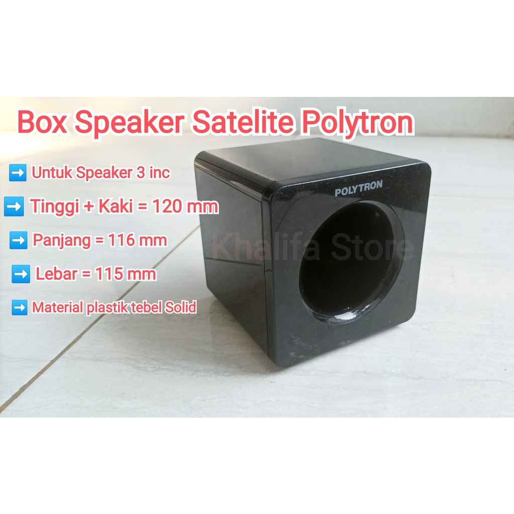 Box Ex. Speaker Satelite Polytron 3 Inch 3" 3Inc untuk DIY Modul Bluetooth Mini Amplifier Dll