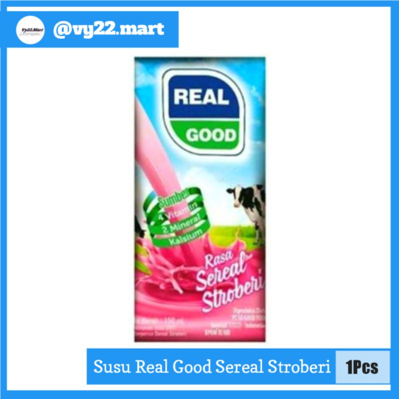 

Susu Real Good Berkualitas Rasa Sereal Stroberi