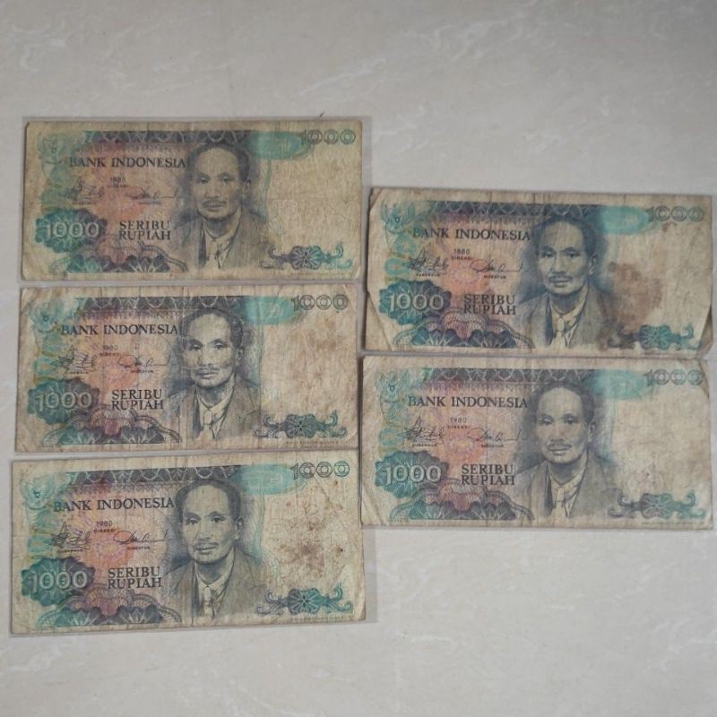 Uang kuno 1000 Sutomo 1980