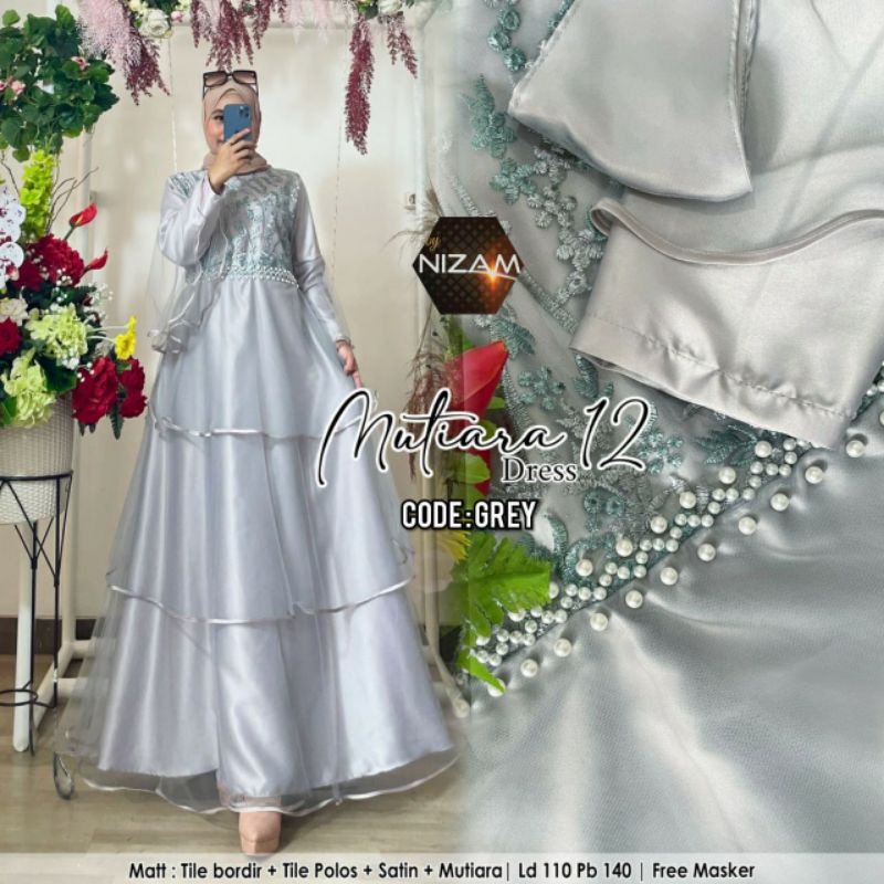 Anindya Mutiara 12 Dress Gamis Syar'i Original Nizam