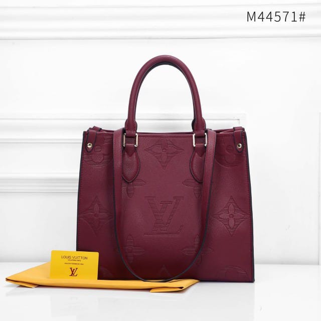 Louis Vuitton Onthego Embossed Edition #M44571#03 HANDBAG WANITA TAS KANTOR WANITA IMPORT BATAM