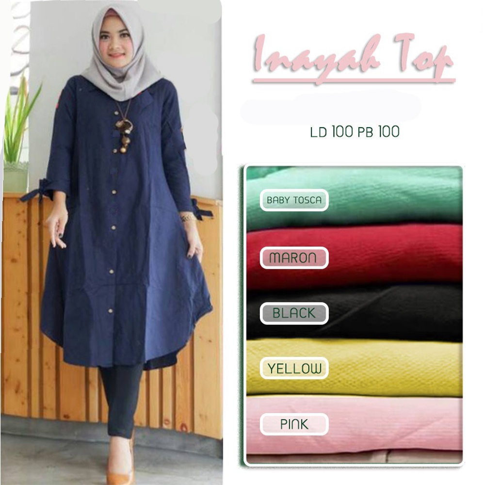 Inayah top blus blouse Atasan wanita