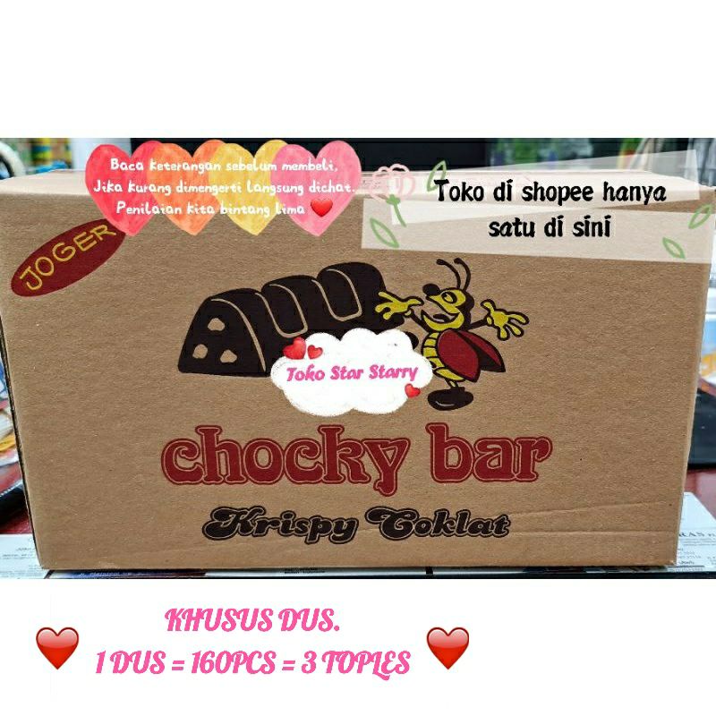 

[PER DUS] 120PCS = 3 TOPLES / 160PCS = 4 TOPLES CHOCKY BAR JOGER CHOCKY BAR SNACK VIRAL COKELAT