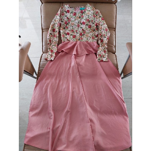 preloved dress peplum bunga