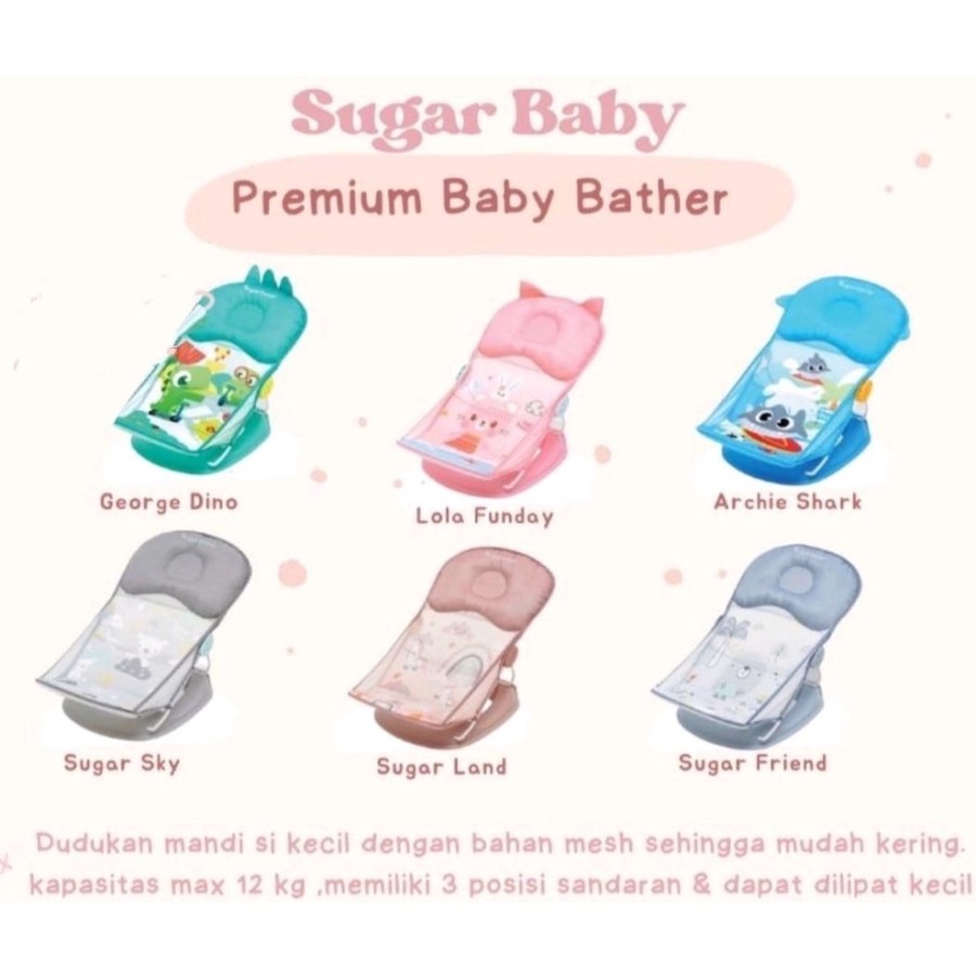 SUGARBABY Premium Baby Bather | Kursi Mandi Bayi