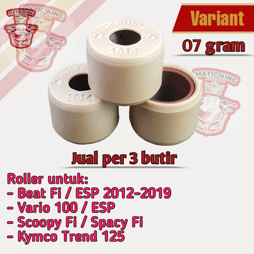 Roller racing Beat Vario Scoopy Spacy 110 Fi ESP Dr pulley tipe 1814 per 3 butir