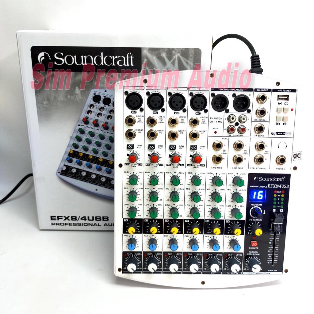 Mixer Audio Soundcraft EFX8/4USB ( 8 Channel )