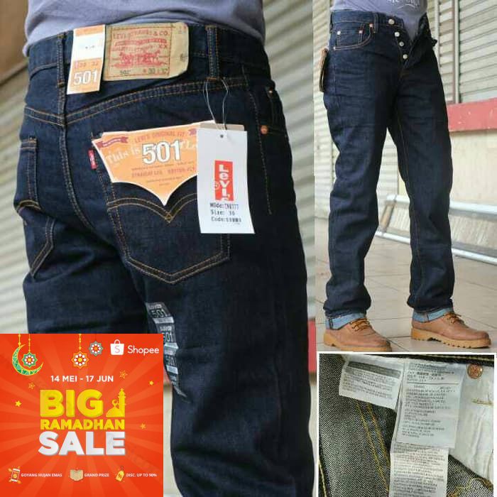 BIG SALE celana jeans levis 501 impor biru dongker