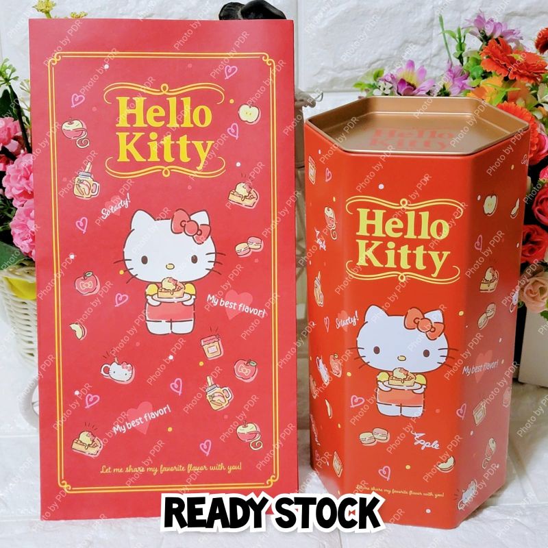 

Snack Cemilan Cookies Import Hello Kitty Hexagonal Gift Box Petite Almond Mille Feuille