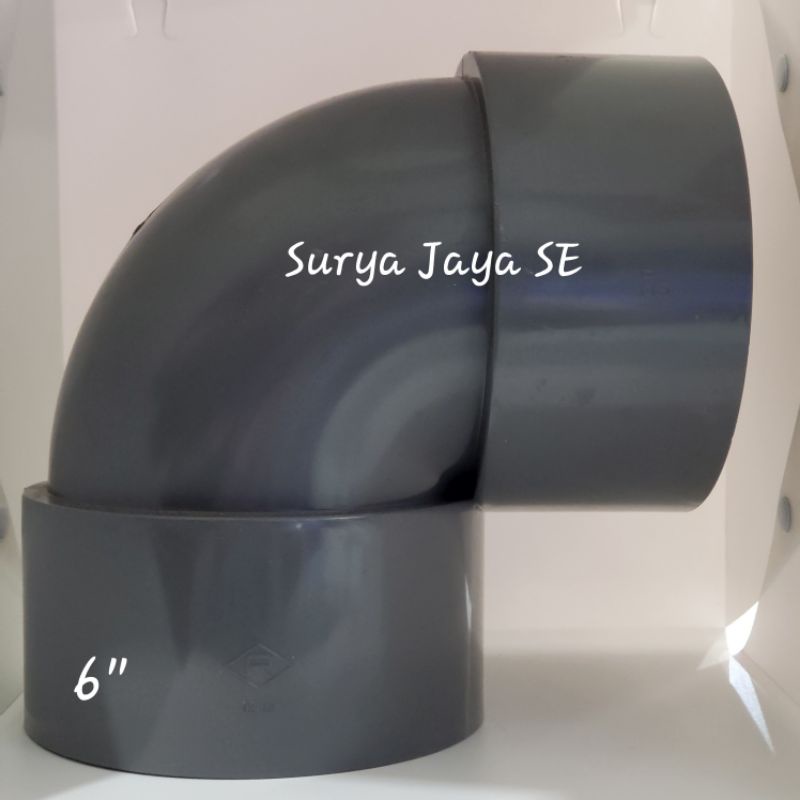 Elbow Sambungan Pipa 45 dan 90 Derajat Tipe D 6 Inch Rucika