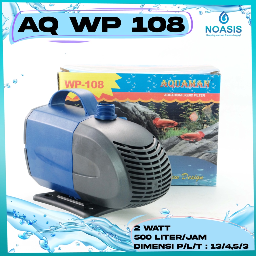 POMPA AQUARIUM CELUP WATER PUMP AQUAMAN WP 108 WP-108 LOW WATT