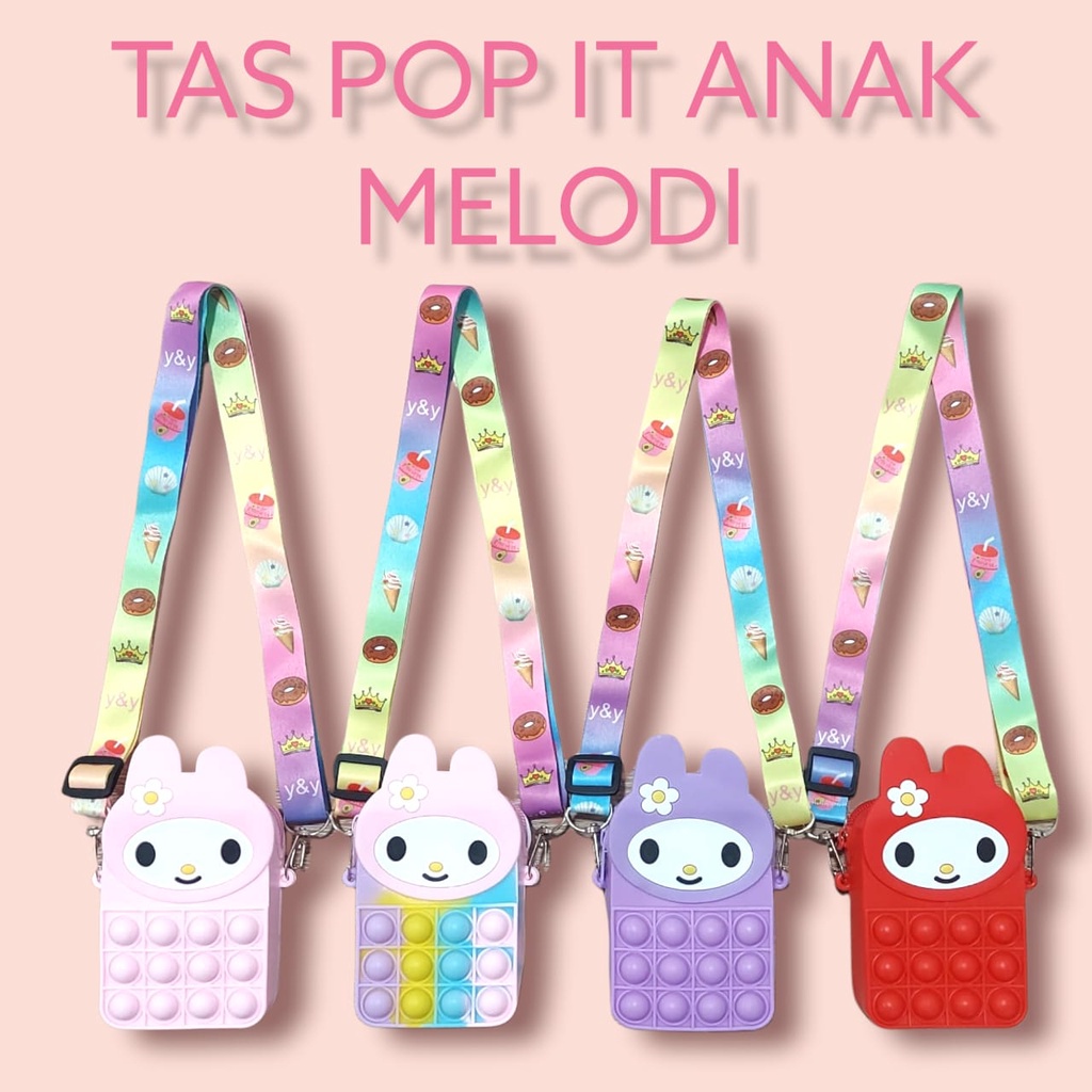 Pony Bag Sling Bag Pop It Tas Pop It Selempang Anak Unisex Perempuan Laki Laki