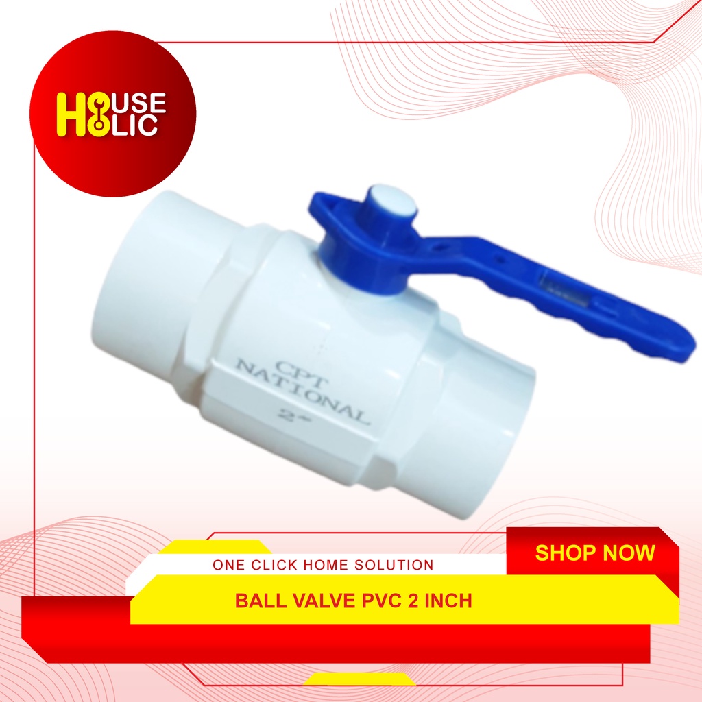 Ball Valve PVC Plastik 2&quot; / Stop Kran Plastik 2 Inch