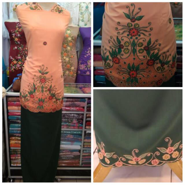 baju kurung bordiran khas bukittinggi