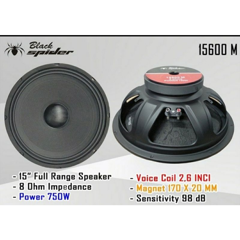 Speaker Black Spider 15" 15600 M