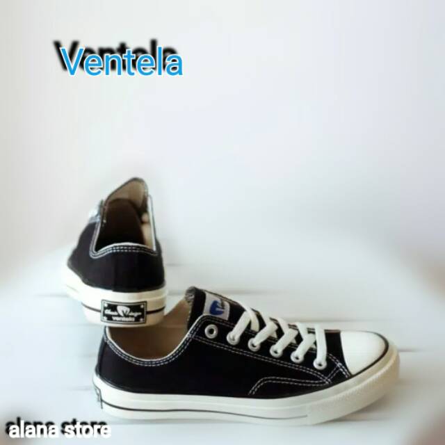 Sepatu ventela pendek hitam putih Bts