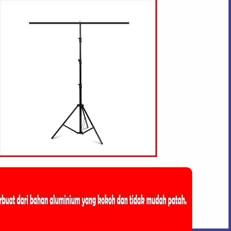 ➻ TRIPOD STAND TIANG BACKGROUND BACKDROP GREEN SCREEN T-SHAPE ✲