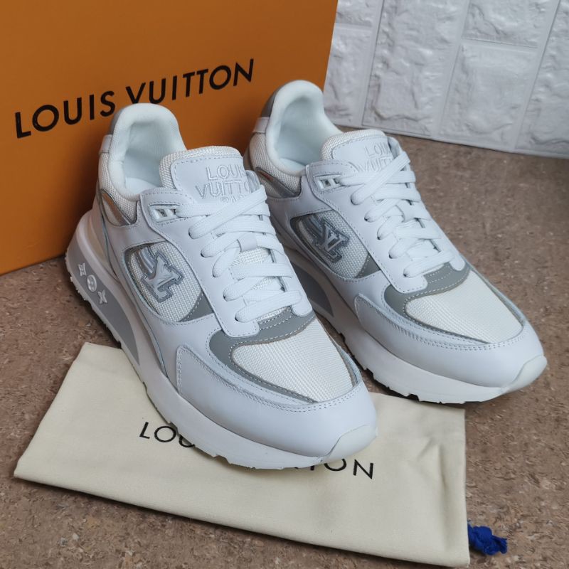 lv sneaker putih run away shoes mirror vip sepatu pria branded kulit cowok lou is vuitton