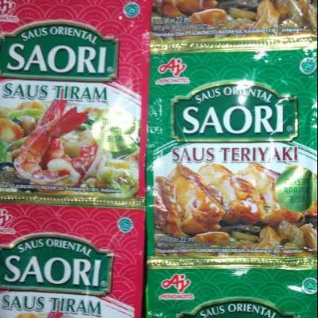 

Saori sachet kemasan 6ml , tiram dan teriyaki