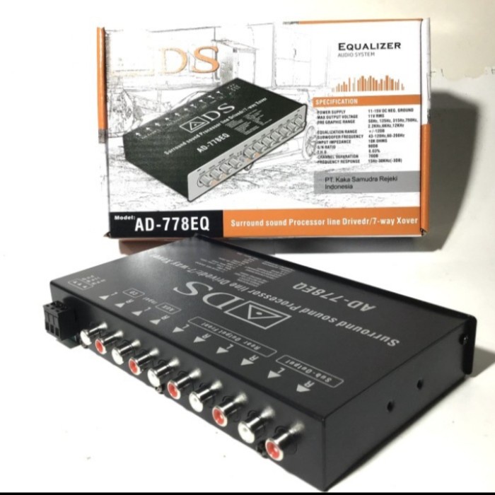 PARAMETRIK EQUALIZER ADS AD-778EQ 7WAY SORROUND SOUND PROCESSOR