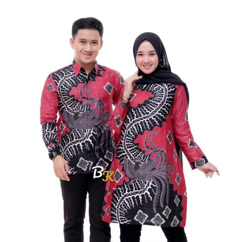 Couple Sarimbit Batik Maura Couple  Sania Ruffle Batik Couple Ori   Garansi   Oleh Oleh Pekalongan