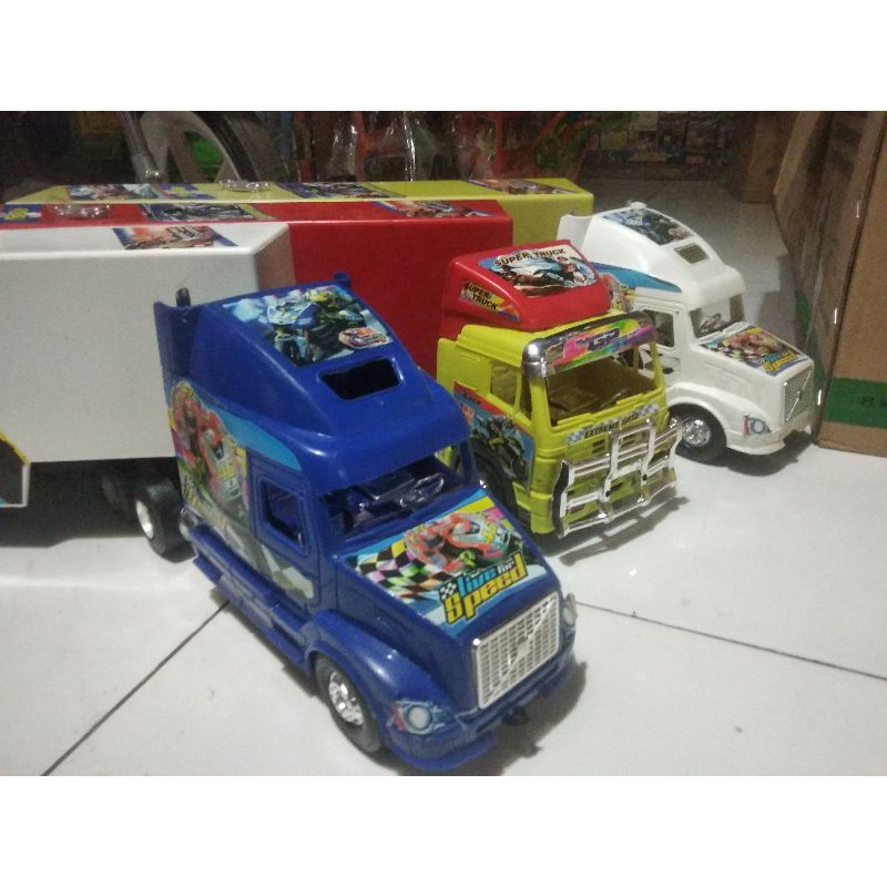 Mainan Mobil Kontainer / Truk Expedisi BESAR 