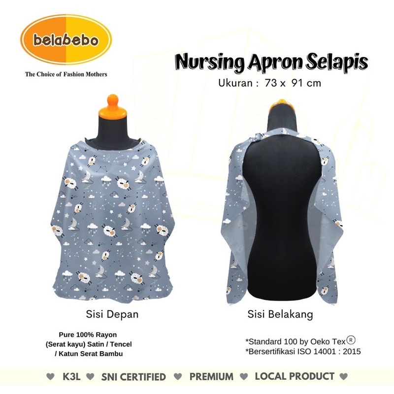 Belabebo Nursing Apron Selapis/Celemek menyusui/aprom ibu menyusui penutup menyusui