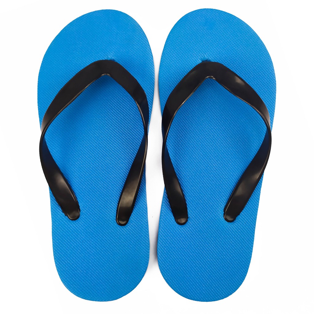 Sandal Jepit Polos | Sendal Spon Pria Casual Warna Biru Muda