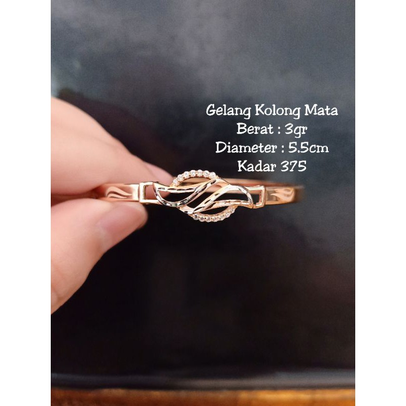 Gelang Emas Model Kolong Mata Berat 3gr Kadar 375