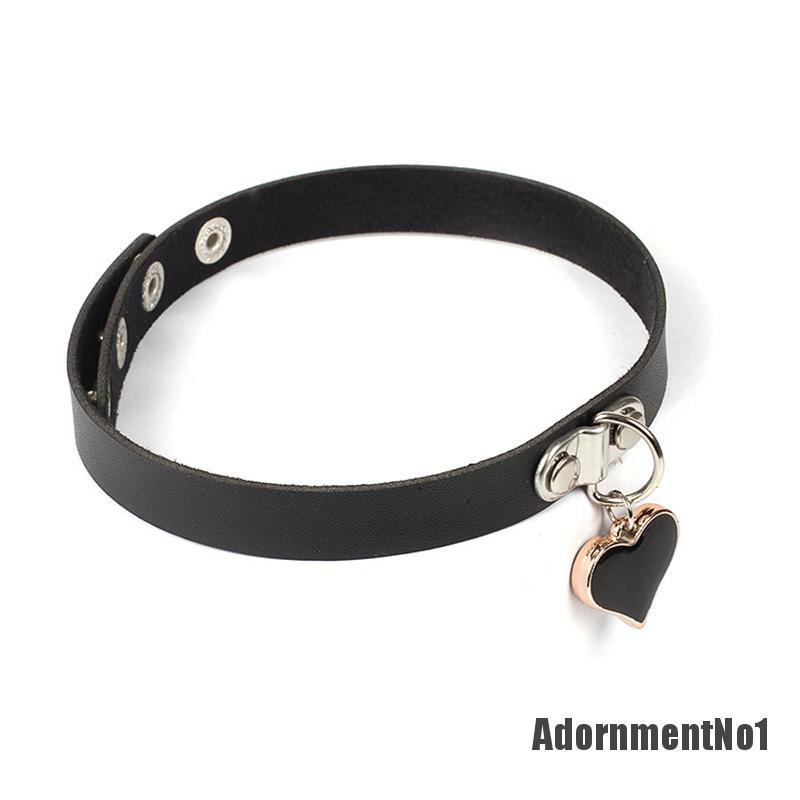 (Adornmentno1) Kalung Choker Bahan Kulit Imitasi Gaya Punk / Gothic Untuk Wanita