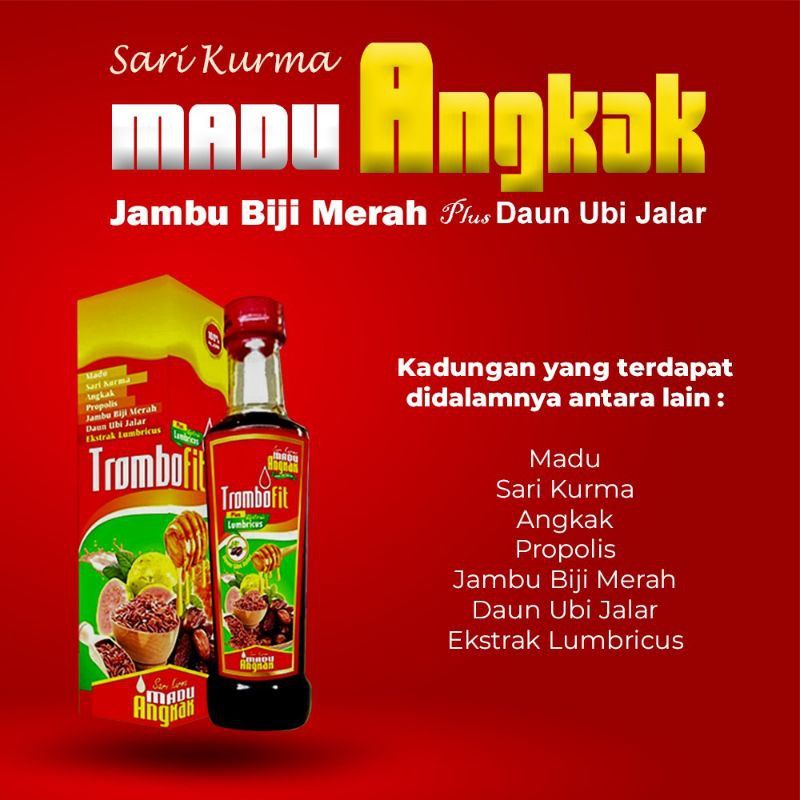 

[TROMBOFIT] SARI KURMA MADU ANGKAK PLUS PROPOLIS JAMBU BIJI / MADU ANGKAK PROPOLIS