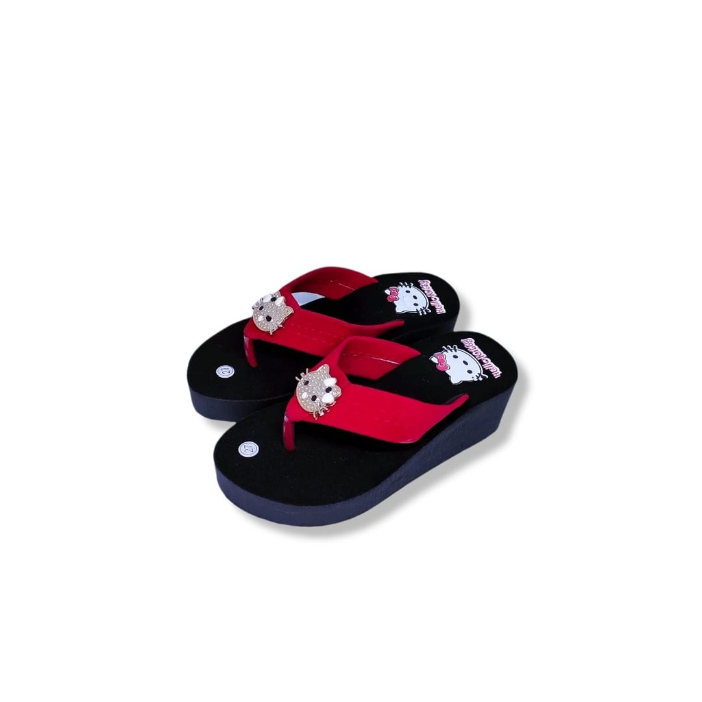 SANDAL WEDGES ANAK HELO KITTY TERLARIS