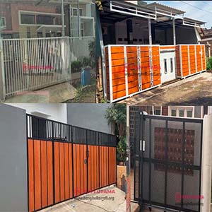 Pagar Rumah Minimalis Hollow Besi Ter Pasang