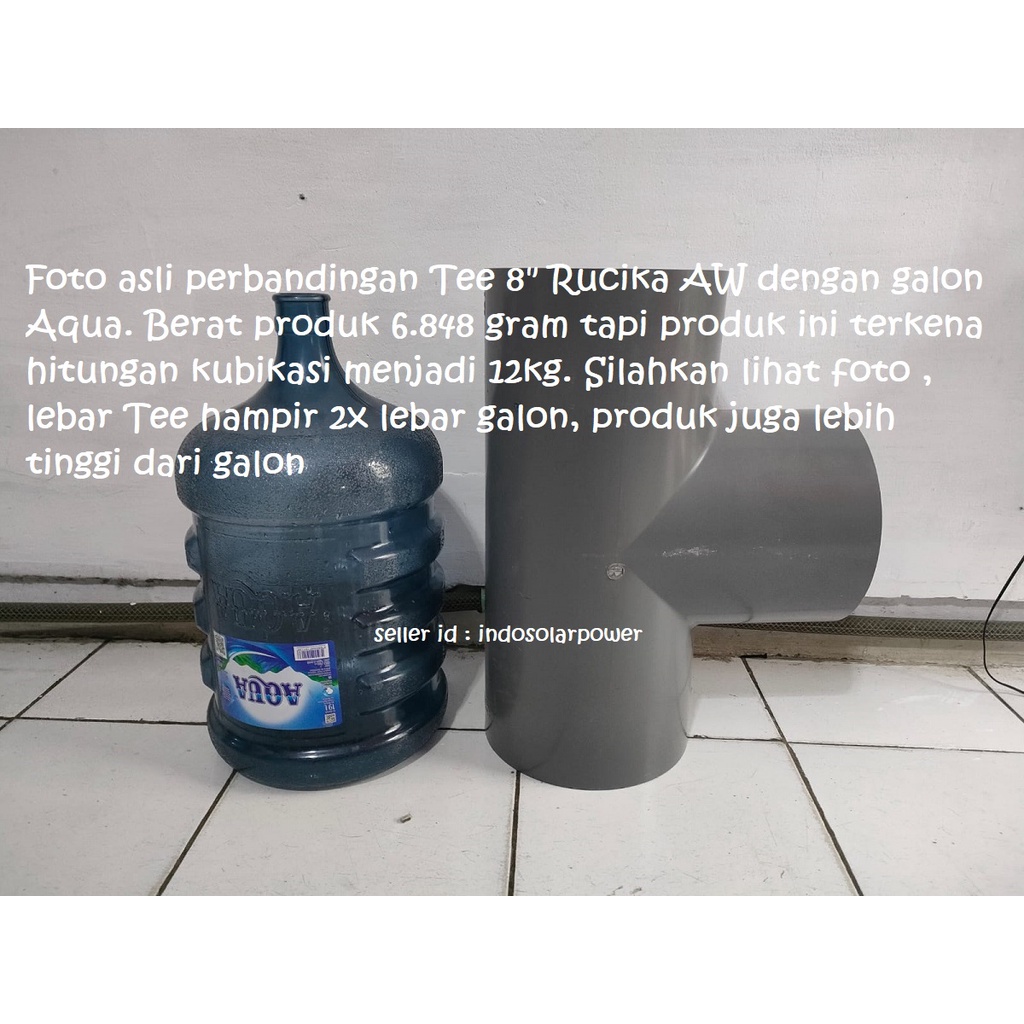 Tee 8&quot; juga tersedia V Tee Reducer 8X4 8x6 Rucika CM AW D cabang pembuangan air atau udara PVC ledeng T Vlok V.tee bisa untuk sambungan semua merk pipa pralon paralon rucika wavin triliun intilon vinilon champion maspion supralon winlon dll