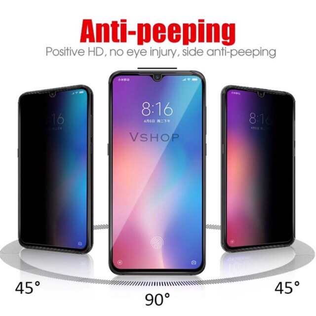 TEMPER GLASS XIAOMI MI9 MI 9 5D ANTI SPY FULL SCREEN COVER