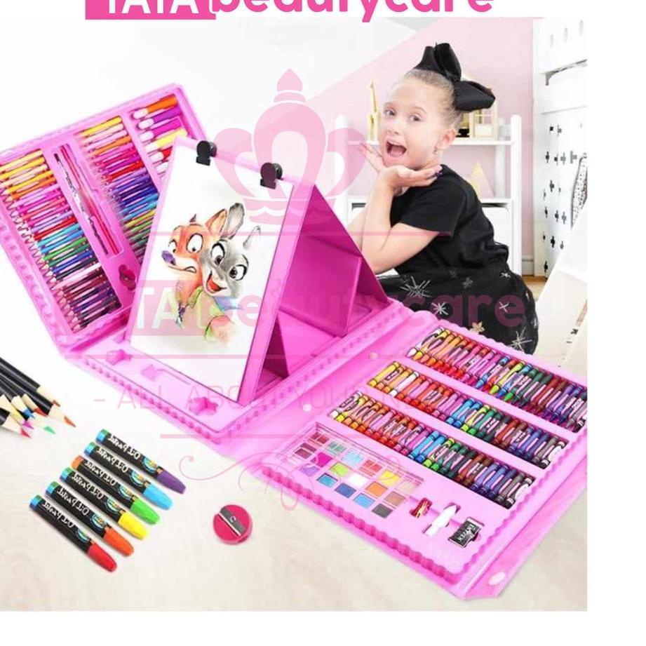 

1800gr T640 Crayon Set 208pcs / Krayon Mewarnai Anak 208pcs / Pensil Warna Set 208pcs | Alat lukis Hot Sale